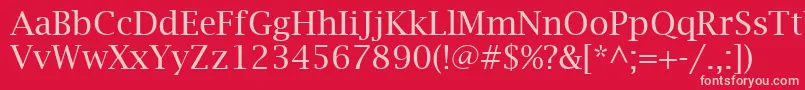 LucidaBright Font – Pink Fonts on Red Background