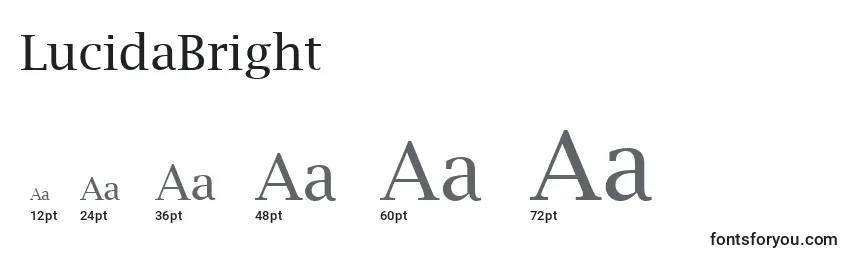 LucidaBright Font Sizes