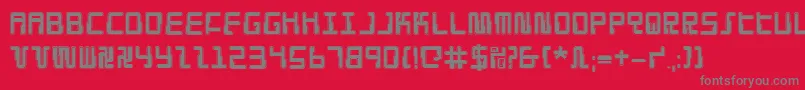 DroidLoverPro Font – Gray Fonts on Red Background