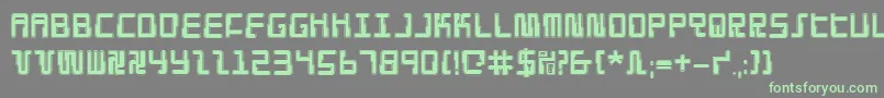 DroidLoverPro Font – Green Fonts on Gray Background