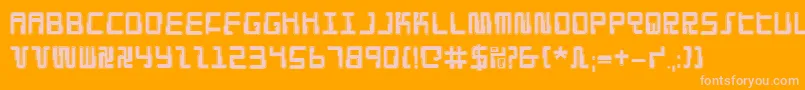 DroidLoverPro Font – Pink Fonts on Orange Background