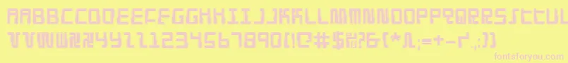 DroidLoverPro Font – Pink Fonts on Yellow Background
