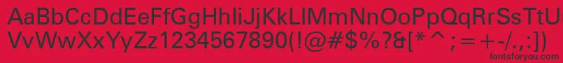 ZurichWin95bt Font – Black Fonts on Red Background