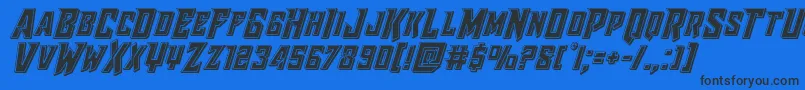 Raidercrusaderbevel Font – Black Fonts on Blue Background