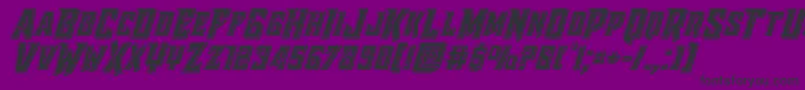 Raidercrusaderbevel Font – Black Fonts on Purple Background