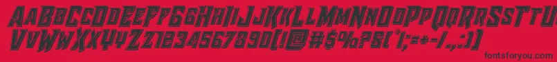 Raidercrusaderbevel Font – Black Fonts on Red Background