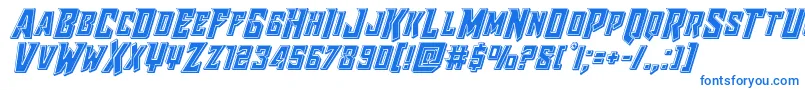フォントRaidercrusaderbevel – 青いフォント