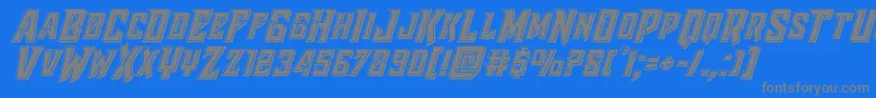Raidercrusaderbevel Font – Gray Fonts on Blue Background