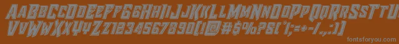 Шрифт Raidercrusaderbevel – серые шрифты на коричневом фоне