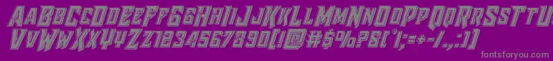 fuente Raidercrusaderbevel – Fuentes Grises Sobre Fondo Morado