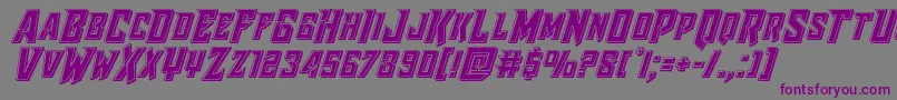 Raidercrusaderbevel Font – Purple Fonts on Gray Background