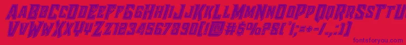 Raidercrusaderbevel Font – Purple Fonts on Red Background