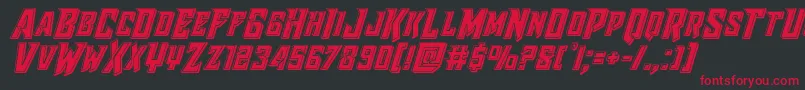 Raidercrusaderbevel Font – Red Fonts on Black Background