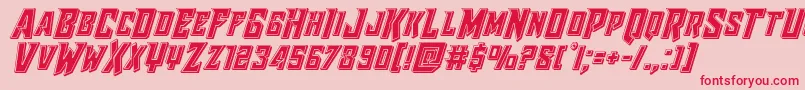 Raidercrusaderbevel Font – Red Fonts on Pink Background