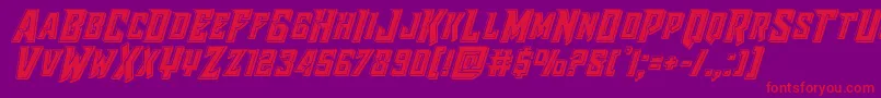 Raidercrusaderbevel Font – Red Fonts on Purple Background