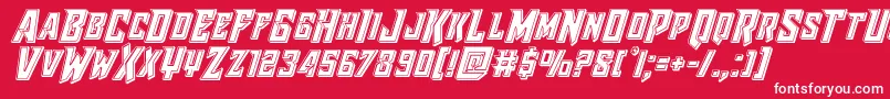 Raidercrusaderbevel Font – White Fonts on Red Background