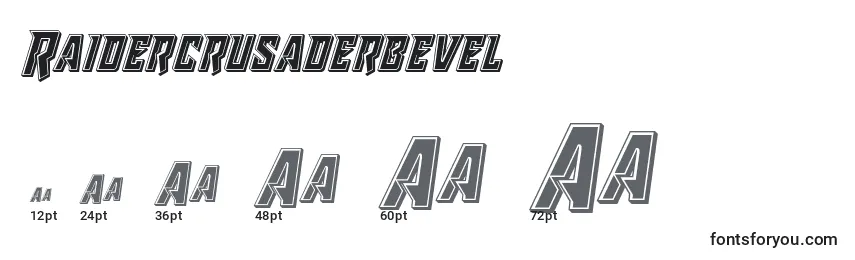 Размеры шрифта Raidercrusaderbevel
