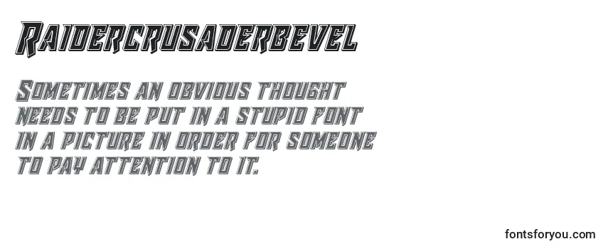 Review of the Raidercrusaderbevel Font