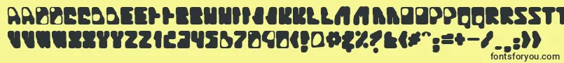 Quinine Font – Black Fonts on Yellow Background