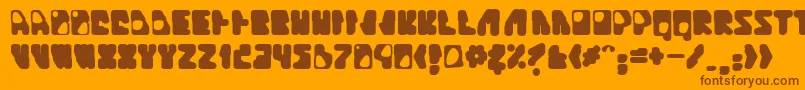 Quinine Font – Brown Fonts on Orange Background