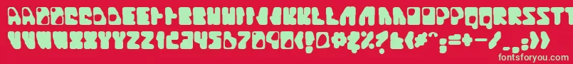 Quinine Font – Green Fonts on Red Background