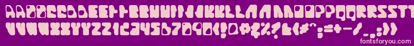 Quinine Font – Pink Fonts on Purple Background