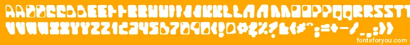 Quinine Font – White Fonts on Orange Background