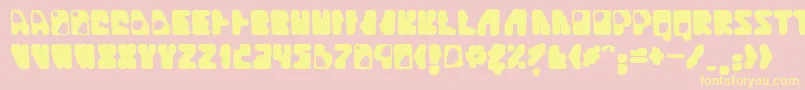 Quinine Font – Yellow Fonts on Pink Background