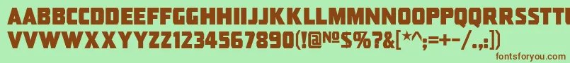 Подробнее о шрифте PressboardJlRegular Шрифт PressboardJlRegular – коричневые шрифты на зелёном фоне