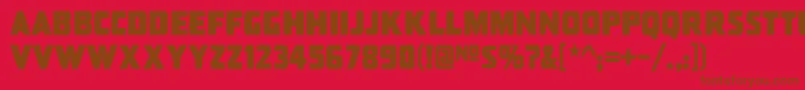 Police PressboardJlRegular – polices brunes sur fond rouge