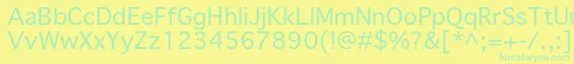 Priamojpropc Font – Green Fonts on Yellow Background