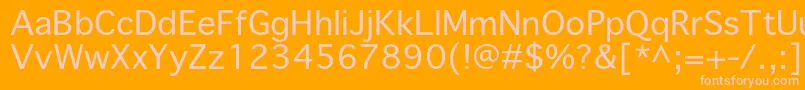 Priamojpropc Font – Pink Fonts on Orange Background