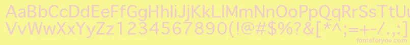 Priamojpropc Font – Pink Fonts on Yellow Background