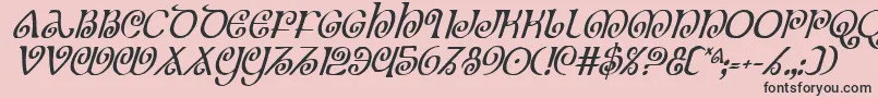 Theshireci Font – Black Fonts on Pink Background
