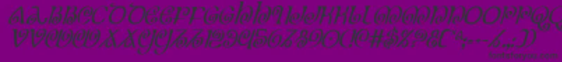 Theshireci Font – Black Fonts on Purple Background