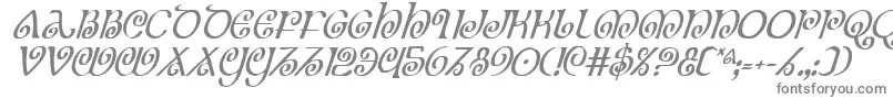 フォントTheshireci – 白い背景に灰色の文字
