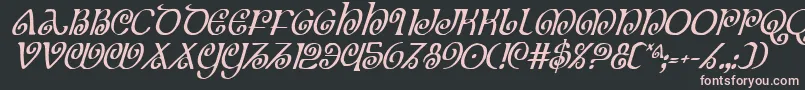 Theshireci Font – Pink Fonts on Black Background