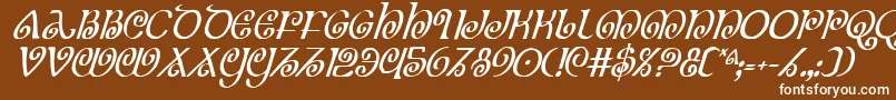 Theshireci Font – White Fonts on Brown Background