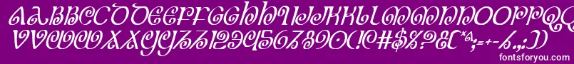 Theshireci Font – White Fonts on Purple Background