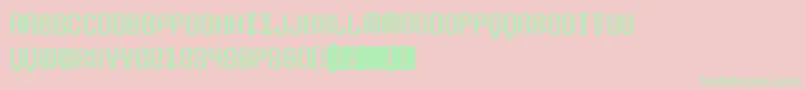 Diamante Font – Green Fonts on Pink Background