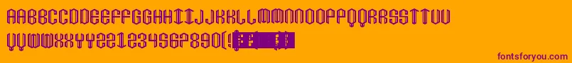 Diamante Font – Purple Fonts on Orange Background
