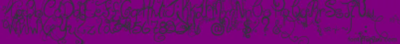 HolidayHome Font – Black Fonts on Purple Background