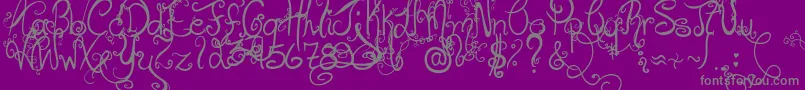 HolidayHome Font – Gray Fonts on Purple Background