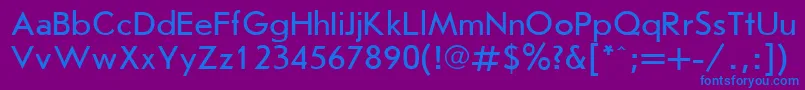 JournalSansserifPlain.001.001 Font – Blue Fonts on Purple Background