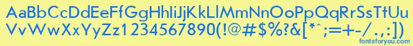 JournalSansserifPlain.001.001 Font – Blue Fonts on Yellow Background