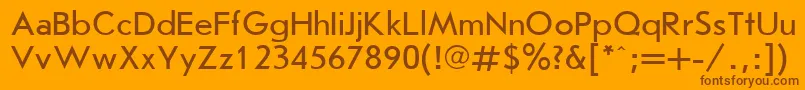JournalSansserifPlain.001.001 Font – Brown Fonts on Orange Background