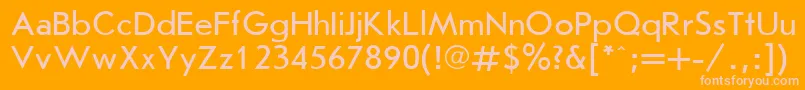 JournalSansserifPlain.001.001 Font – Pink Fonts on Orange Background