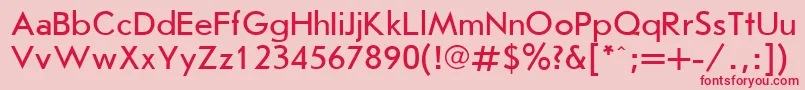 フォントJournalSansserifPlain.001.001 – ピンクの背景に赤い文字