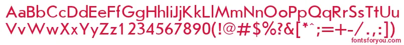 フォントJournalSansserifPlain.001.001 – 白い背景に赤い文字