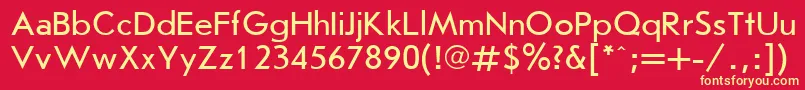 フォントJournalSansserifPlain.001.001 – 黄色の文字、赤い背景